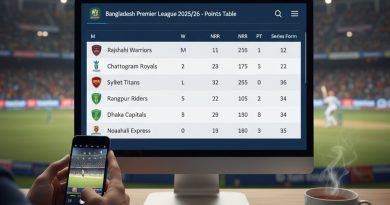 বিপিএল ২০২৬ পয়েন্ট টেবিল