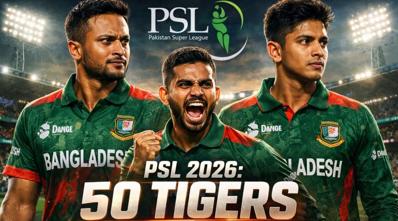 পিএসএল ২০২৬ নিলামে বাংলাদেশী ক্রিকেটার